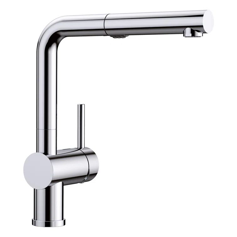 Chrome Pull-Out Spray Kitchen Faucet with Sleek Design