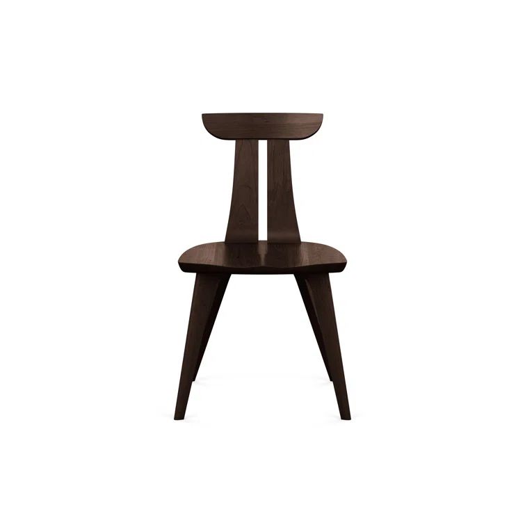 Estelle Smoke Cherry Solid Wood Slat Back Side Chair