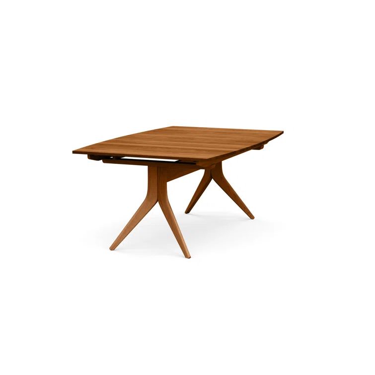 Autumn Cherry Mid-Century Modern Extendable Dining Table