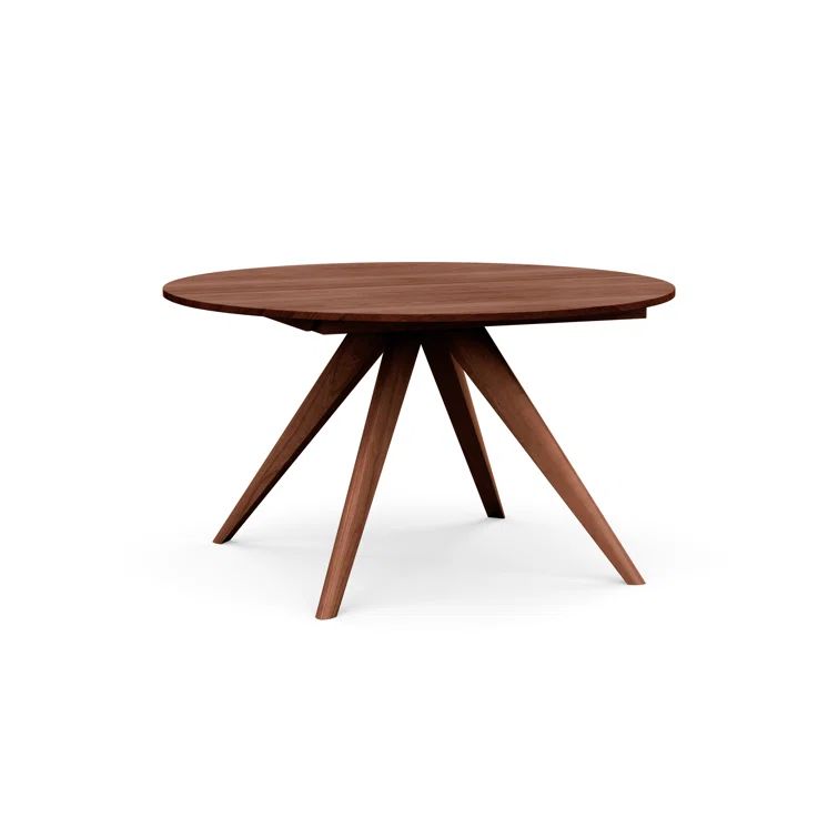 Cognac Cherry 48" Extendable Mid-Century Modern Dining Table