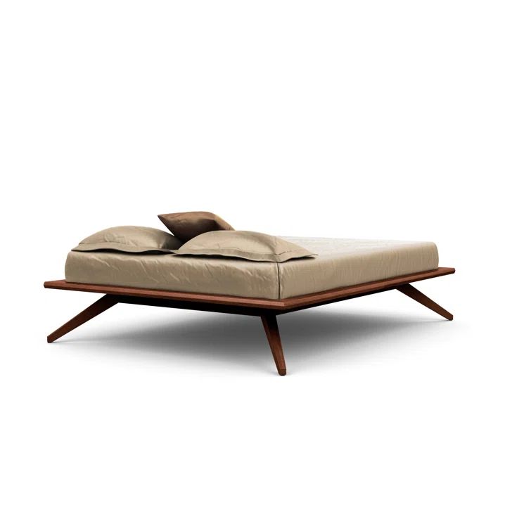 Cognac Cherry King-Size Wood Frame Bed - GREENGUARD Certified