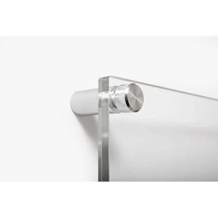 Silver 1-Inch Acrylic Floating Frame Wall Mounts (Pack of 4)