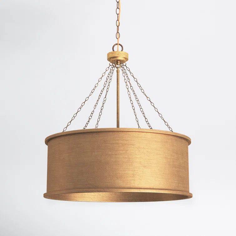 Rochester Elegance 6-Light Drum Pendant in Gold Patina Finish