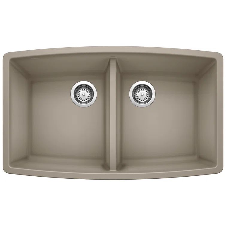 Truffle Stone 33" Double Bowl Undermount Kitchen Sink