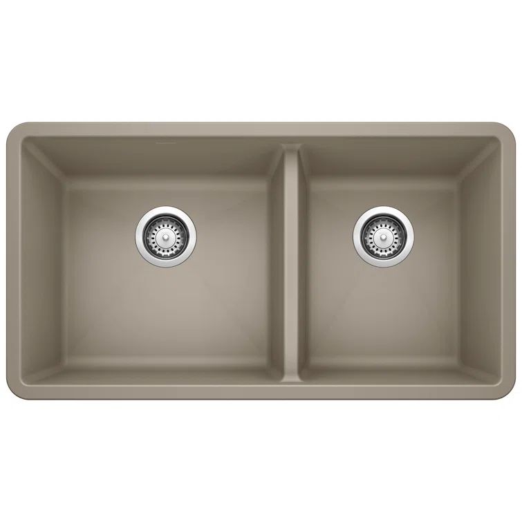 Truffle Stone Double Bowl 33" Undermount Kitchen Sink