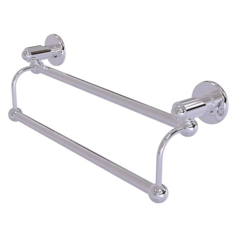 Polished Chrome 36'' Double Wall Mounted Towel Bar