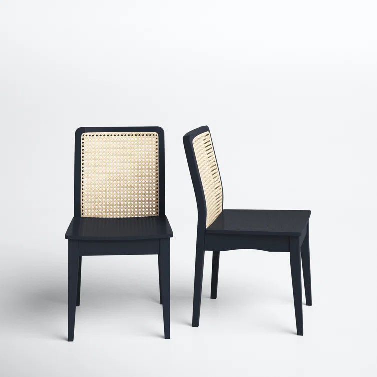 Montclair Black and Natural Rattan Coastal Dining Chair