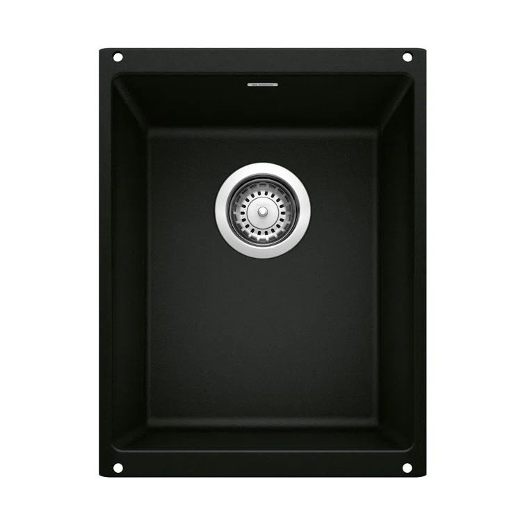 Precis Coal Black Granite Composite Undermount Bar Sink