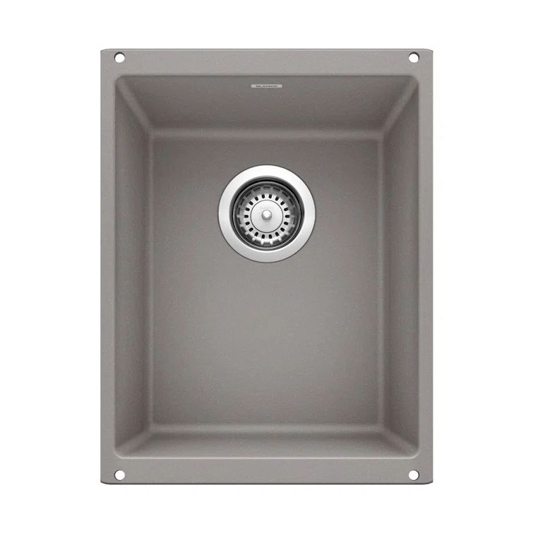Precis Metallic Gray Granite Single-Basin Undermount Kitchen Sink
