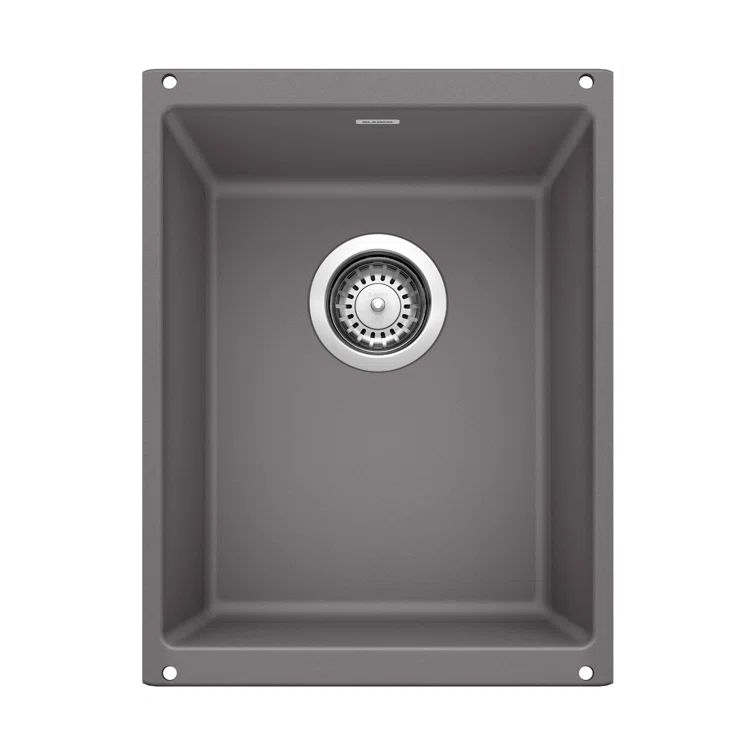 Cinder Gray Granite Composite Single Bowl Undermount Sink