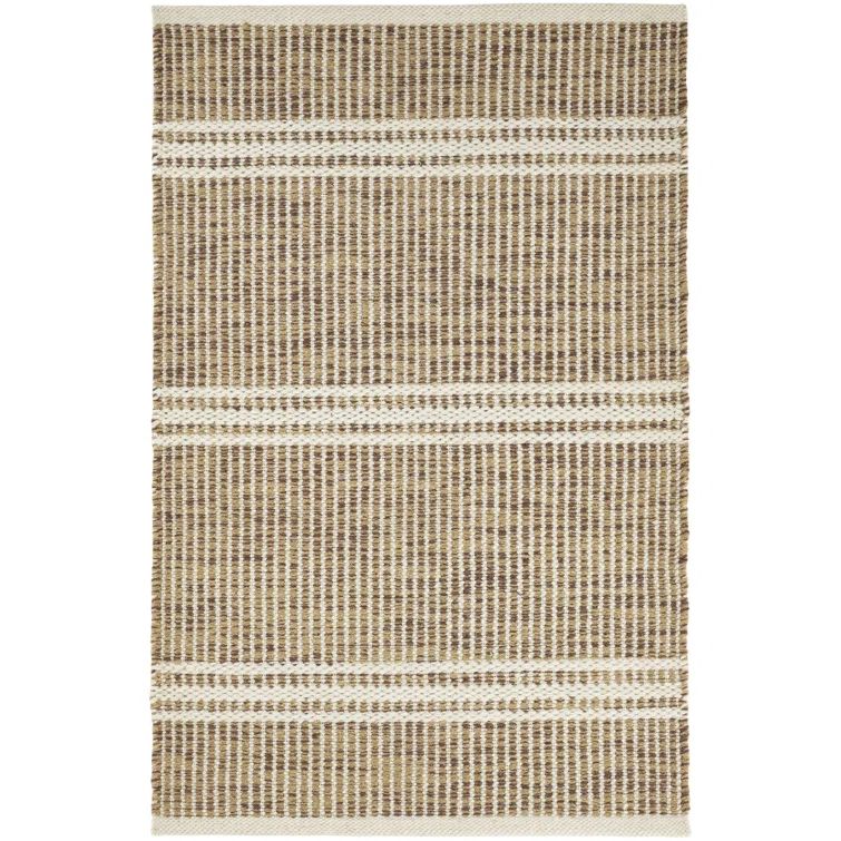 Malta Natural Handwoven Wool Herringbone Rug, 6' x 9'
