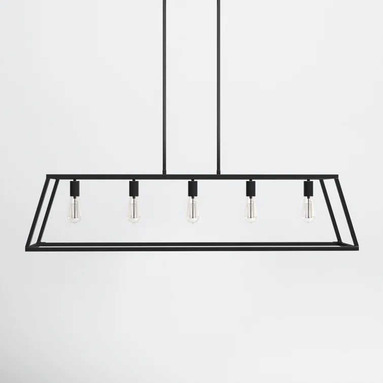 Denton Classic Bronze 44" Linear Chandelier with 5-Light Design