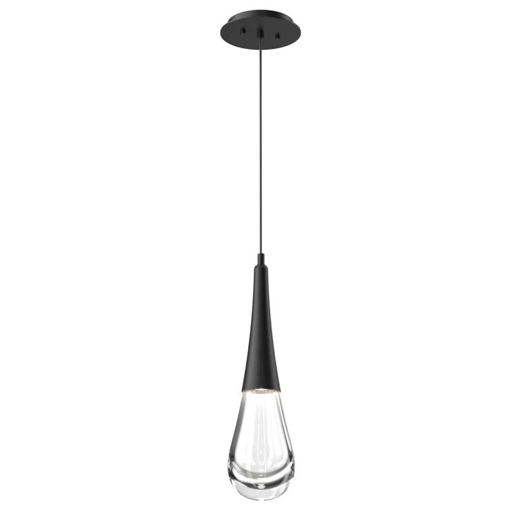 Ethereal Raindrop 6" Mini LED Pendant in Matte Black