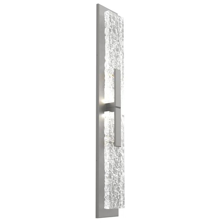 Silver Glass Dimmable Double Wall Sconce