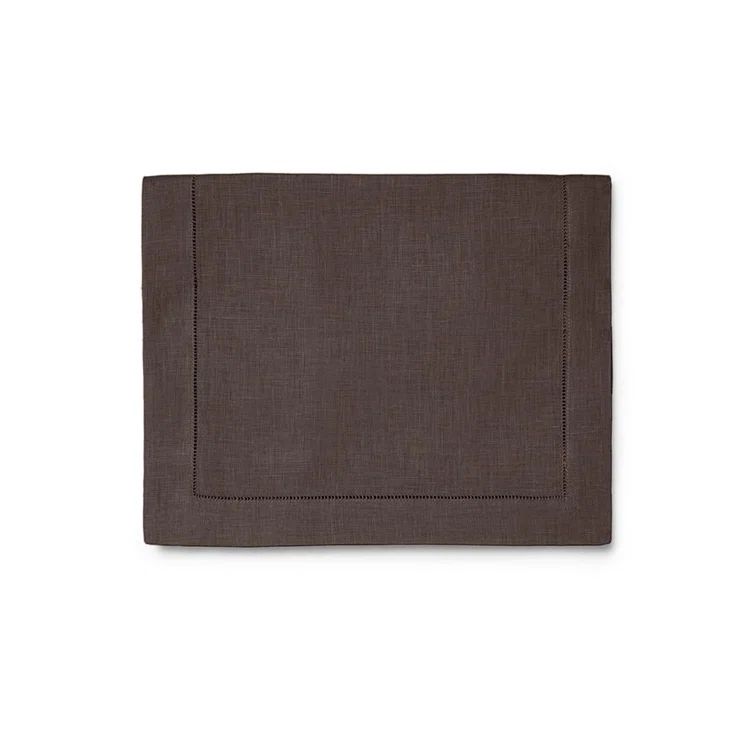 Pewter Linen Table Runner with Hand Hemstitching, 15" x 72"