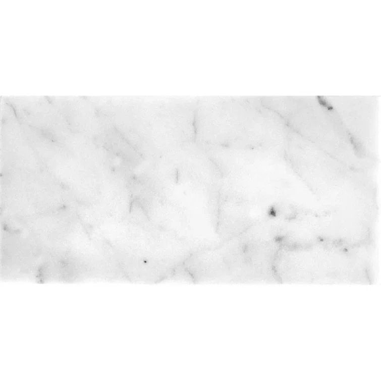 Apollo 3" x 6" White Polished Marble Subway Tile