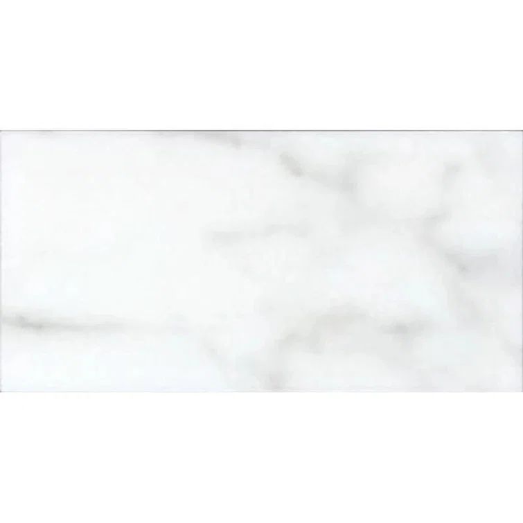 White Polished Marble 3x6 Subway Tile for Kitchen and Bathroom