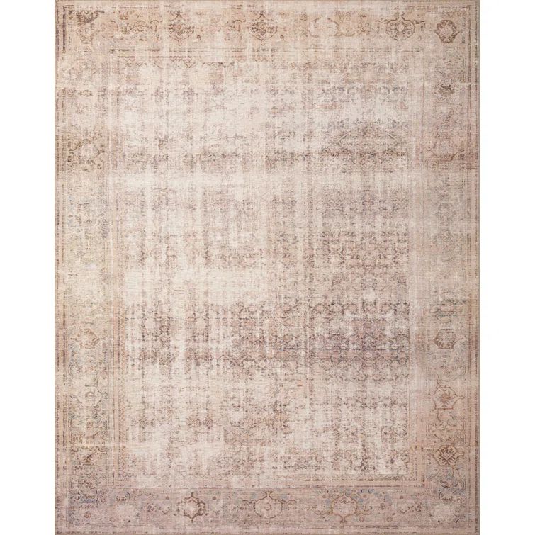 Georgie Ocean and Sand Vintage Rectangular Area Rug