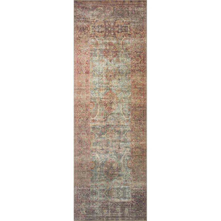 Georgie Jade and Sunset Synthetic Runner Rug 3' x 10'