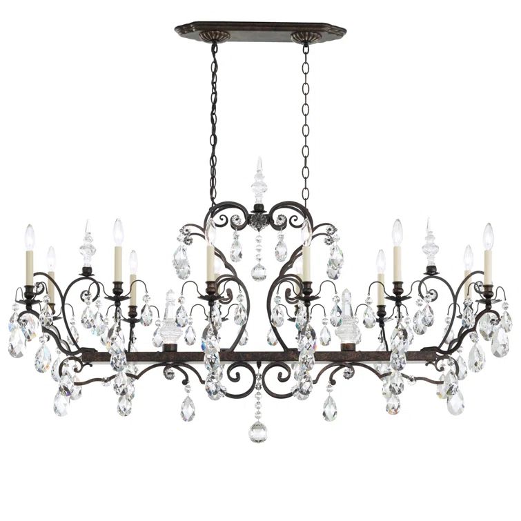 Heirloom Bronze Renaissance 13-Light Chandelier with Clear Heritage Crystal