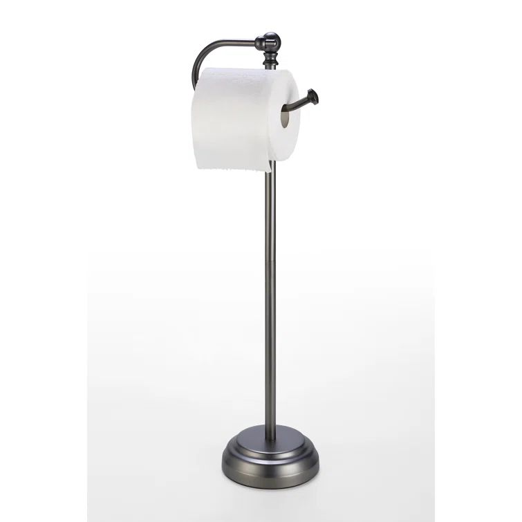 Black Nickel Free Standing Toilet Paper Holder Stand