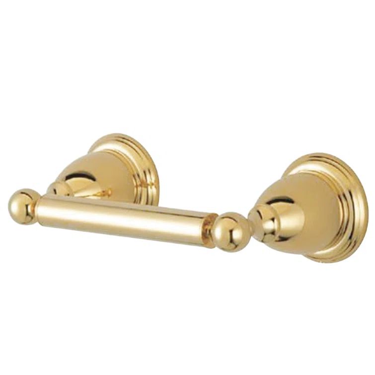 Heritage Polished Brass Double Post Toilet Paper Holder