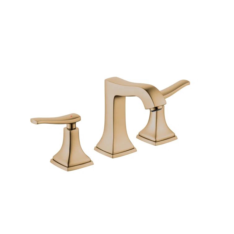 Brushed Bronze Modern Widespread Bathroom Faucet