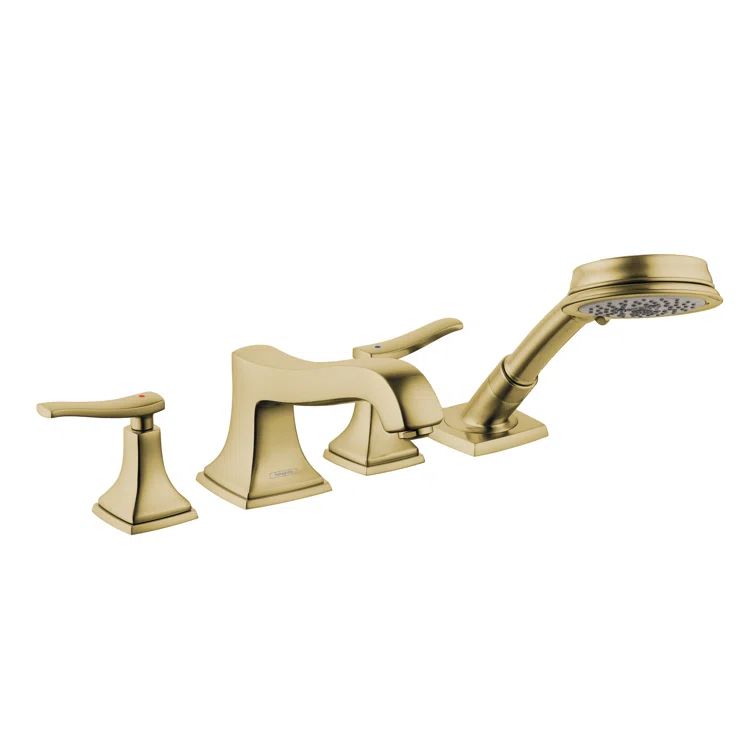 Elegant Polished Nickel Widespread Deck Mounted Faucet