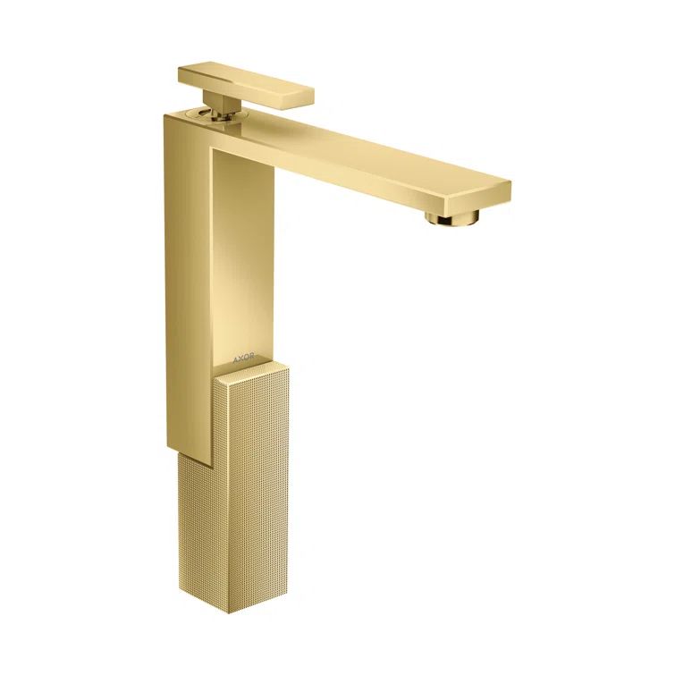 Black and Chrome Solid Brass Single Hole Vessel Faucet