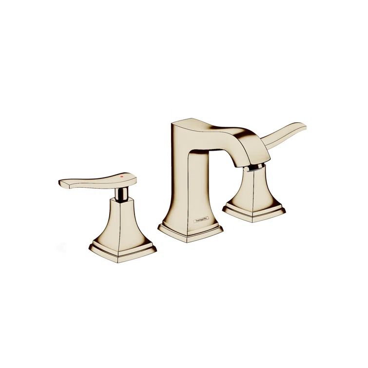 Eco-Friendly Polished Nickel Modern Widespread Bathroom Faucet