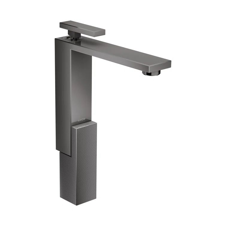 Polished Black Chrome Solid Brass Single Hole Vessel Faucet