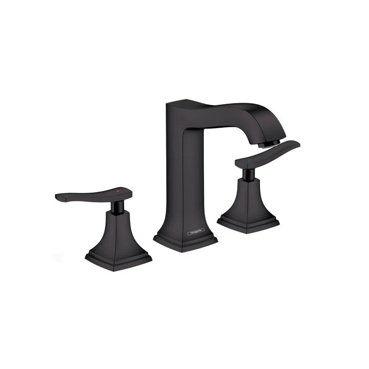 Contemporary Polished Nickel 8" Widespread Bathroom Faucet