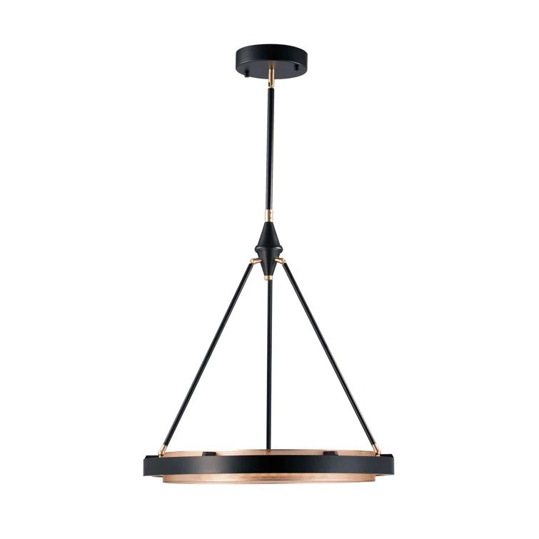 Alora Duo 26'' Classic Black & Gold Shimmer LED Pendant