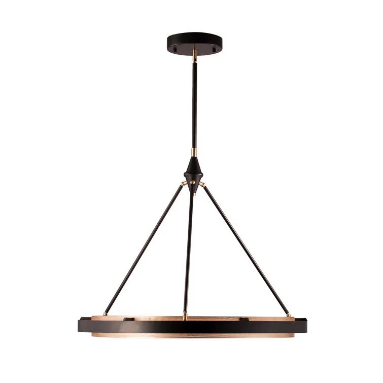 Modern Frosted Glass LED Pendant in Brushed Nickel