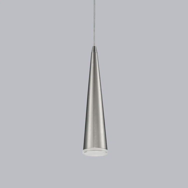 Mina Brushed Nickel 12" Mini LED Pendant with Clear Shade