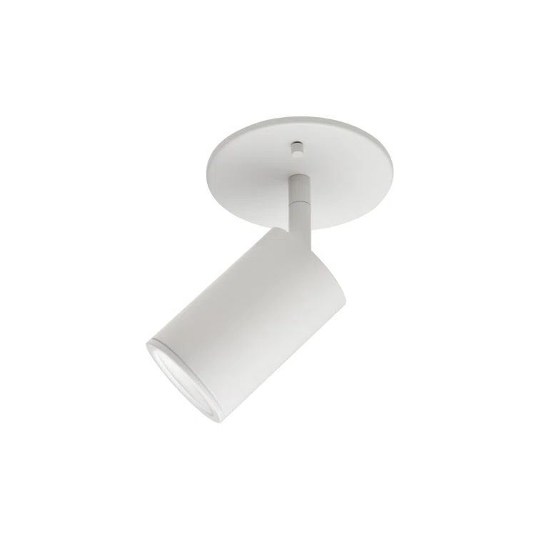 White Adjustable Cylindrical Flush Mount Spotlight