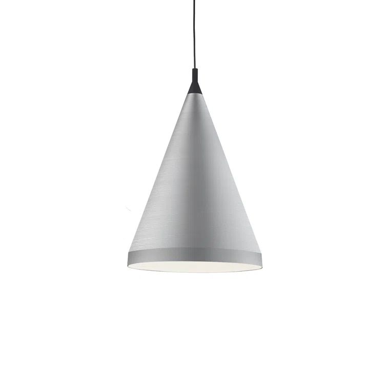 Dorothy 32" White and Brushed Nickel Aluminum Pendant Light