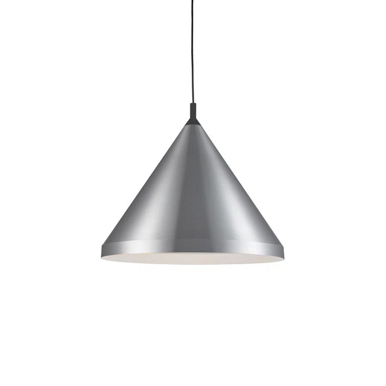 Brushed Nickel and White Aluminum LED Pendant Light