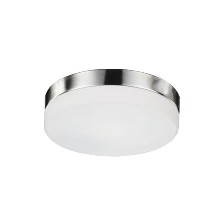 Lomita 19W LED Round Flush Mount in Brushed Nickel with Opal Glass