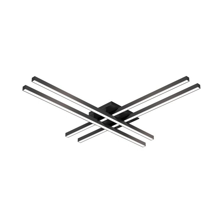 Black Brushed Nickel 31.25" LED Flush Mount Ceiling Light