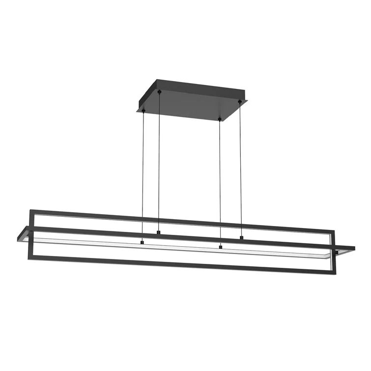 Rubio Black Brushed Nickel 47'' LED Kitchen Island Pendant