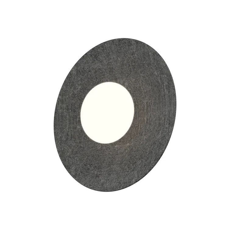 Cruz Black and Opal Glass 15" LED Indoor/Outdoor Flush Mount
