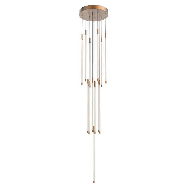 Brushed Gold 13-Light LED Cluster Pendant