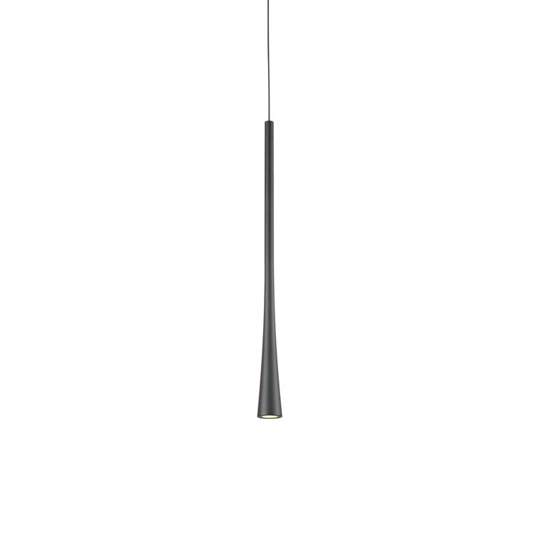 Modern Tapered LED Pendant Light in Black and Brushed Nickel