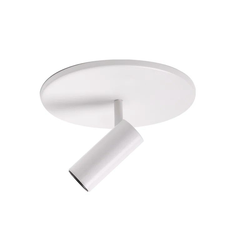 Monae Retro-Style White Acrylic LED Flush Mount Spotlight
