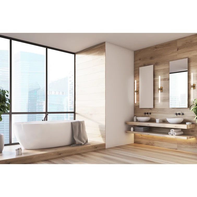 Sleek 24" Dimmable LED Vanity Light in Brushed Nickel