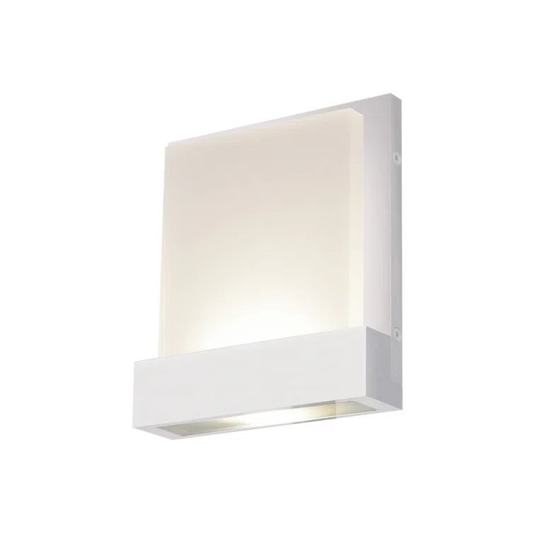 White Aluminum LED Direct Wired Wall Sconce