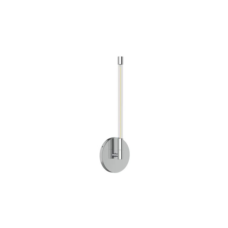 Chrome Cylinder Dimmable LED Wall Sconce, 14.88" Height