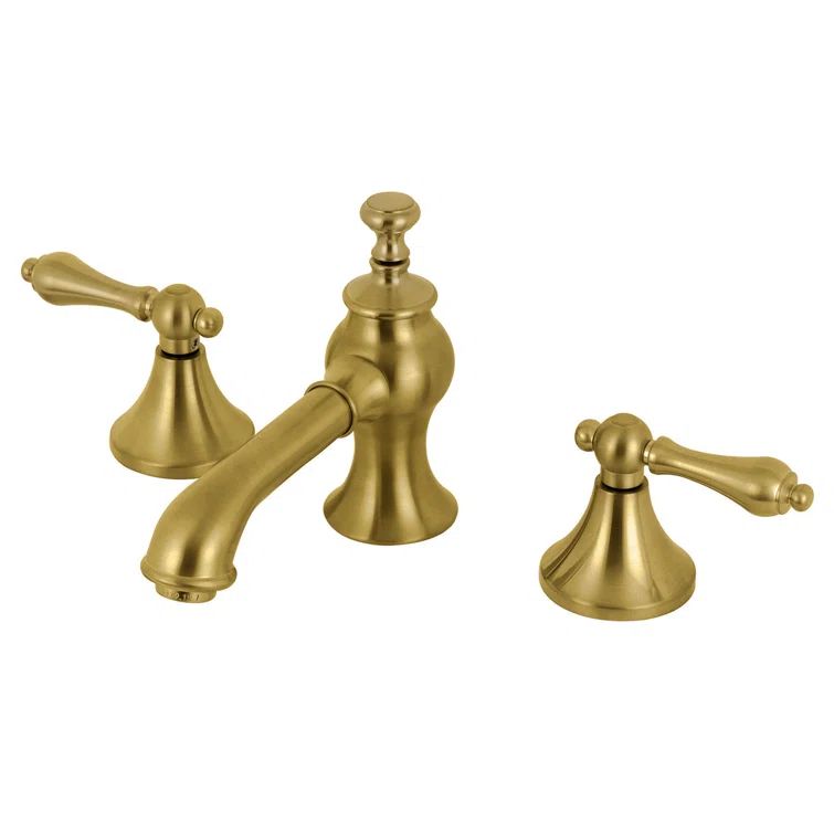 Vintage 8'' Brushed Brass Widespread Bathroom Faucet