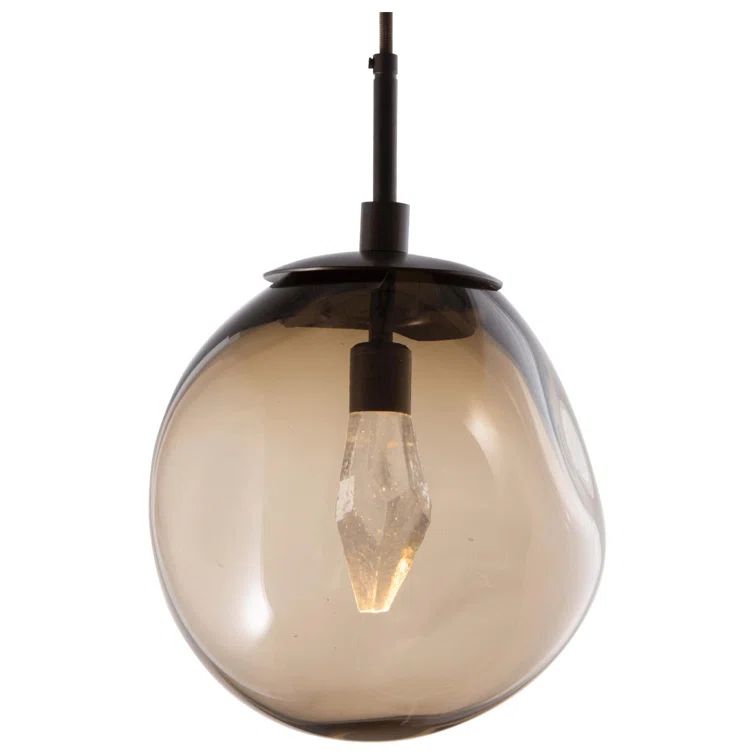 Aster Bronze Geo Glass LED Pendant Light